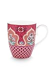 Pip Studio Becher Flower Festival Gross | Dark Pink - 350 ml