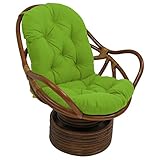 121,9 cm Nadeln, massiver Twill, drehbar, kein Rattanrahmen, dickes Stuhlkissen für Terrasse, Außen- und Innenbereich, Grün 121,9 x 61 x 12,7 cm