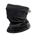 Sommer wiederverwendbar UV-Schutz Unisex Gesicht Staub Gesicht Abdeckung Anti-Luftverschmutzung Rauch atmungsaktiv Hals Gaiter Gesicht Schal Staubschutz für Sport, Radfahren, Outdoor, Angeln (schwarz)