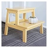 Schuhschrank, Leiter, Tritthocker, Massivholz, Kleiner Mazar, der Seine Schuhe wechselt, Hocker, Treppen, einfacher 2-stufiger Leiter-Tritthocker (Farbe: A)