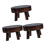 YARNOW 3 Stück Runder Kleiner Hocker Blumenständer Runder Ständer Für Zimmerpflanzen Pflanzgefäße Zimmerpflanzenhocker Ständer Holz Pflanzenständer Oberflächenschoner Für