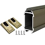 schrankstange Kleiderstangen Zum Aufhängen Von Kleidern, Rv Schrank Bars/Metall Garderobe Stangen for Camper Badezimmer Zeigen Küche Schrank Hängen Handtücher, Mit Flanschabdeckungsbeschlägen (Colo