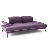 Siblo Sofa Deli Kollektion - Modern Sofa mit Kopfstütze und Armlehnen - Elegante Couch - Wohnzimmer Möbel - Komfortables Polstersofa - Sofa 2-Sitzer - 215x112x83 cm - Lila