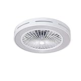 Ventilator-Kronleuchter mit Licht, LED, moderne Deckenventilator-Lampe, verstellbare Windgeschwindigkeit, unsichtbar, leise, dimmbar, Fernbedienung, Pendelleuchte, Schlafzimmer, Wohnzimmer, Esszimmer