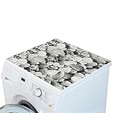 matches21 Waschmaschinenauflage rutschfest 65 x 60 Stein Optik grau - zuschneidbare Weichschaum Waschmaschinenabdeckung - Abdeckung für Waschmaschine oder Trockner