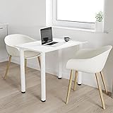 80x60 | Esszimmertisch - Esstisch - Tisch mit weißen Beinen - Küchentisch - Bürotisch | Weiss