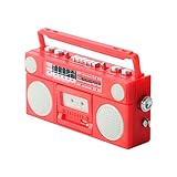 STAHAD Klassisches Radiomodell Kleines Radio Retro-Radio Miniaturen Simulationsradiomodell Kunststoff-Radio Dekor Puppenhaus-Dekor Roter Kunststoff Vintage-Spielhaus