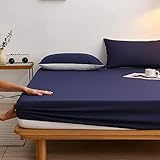 JIANINGHOME Bettlaken 90x200,Spannbettlaken - 100% Baumwolle Bettlaken Spannbetttuch Topper Boxspringbett.