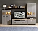 möbelando Wohnwand Schrankwand Wohnzimmerwand Anbauwand TV-Wand Mediawand Kathlin III