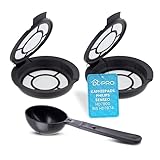 DL-pro Nachfüllbare Kaffeepads Kaffeefilter für Melitta 180424 permanent Padfilter nachfüllbar für Senseo Kaffeemaschine HD7800 bis HD7874 2Stk mit Kaffeepulverlöffel