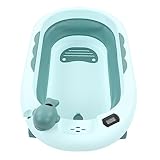 Gaeirt Baby-Temperatur-Badewanne, Verhindert Kalte Shampoo-Tasse, Faltbare, Kältebeständige PP-Badewanne für den Täglichen Gebrauch (Hellgrün)