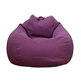 MKYOKO Große Kleine Sofas Faultiere Abdeckung Stühle Ungefüllt Leinenstoff Liegestuhl Sitzsack Sitzsack Sitzsack Sofa Tatami Wohnzimmer (Color : E, Size : X-Large) (E M)