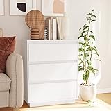 TEKEET Home Furniture Sideboard weiß 60x34x75cm Massivholz Kiefer