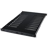 StarTech.com 1 HE Verstellbares perforiertes Server Rack Mount Ablagefach - 80kg - 49 bis 97 cm Einstellbare Einbautiefe Universal Ablagefach für 19' AV/ Netzwerk Schrank - 70 cm tief (ADJSHELF)