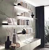 Space-Aluminium-Schweberegal aus ultraleichtem Material mit doppelseitigem LED-Naturlicht, 1 Stück schwebende Metallregale zur Wandmontage/Ausstellungsregale, vielseitig einsetzbar, L: 60/100/120