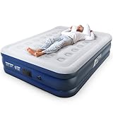 Active Era Premium Luftbett 2 Personen, Luftmatratze selbstaufblasend mit eingebauter elektrischer Pumpe & integriertem Kissen, Aufblasbare Matratze für Camping & Gästebett - 203 x 152 x 48cm