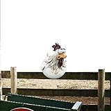NURCIX Keramik Huhn Gartendeko, Hühner Deko Garten, Gartendeko Huhn Gartenstecker, für Draußen Figuren Huhn Hühner Deko für Terrassen Balkon Hinterhof Außen Dekoration (Color : B)