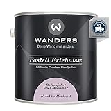 Wanders24 Pastell Erlebnisse (2,5 Liter, Nebel im Horizont) edelmatte Wandfarbe - Feine Farben - in 90 Farbtönen - Wandfarbe Lila - Made in Germany