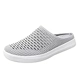 Sommer Pantoletten Damen Vorne Geschlossen Herren Sommer Gartenschuhe Weite H Leichte Damen Schlappen Airfoot Bequeme Pantoletten Elegant Strand Gartenclogs Hausschuhe Hinten Geschlossen Mesh