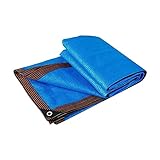 PAREKS 90% Blauer Schattenstoff, verklebter Rand mit Ösen, Garten-Sonnenschutz, UV-beständiges Sonnenschutz-Schattennetz for Pflanzen im Freien, Gemüse, Gewächshaus (Color : Blue, Size : 4x6m/13x20f