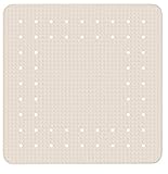 WENKO Duscheinlage Mirasol Beige - Antirutsch-Duschmatte mit Saugnäpfen, Naturkautschuk, 54 x 54 cm, Beige