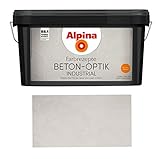 Alpina Farbrezepte Beton-Optik Industrial, Struktur-Farbe für cooles Beton-Design, Hellgrau