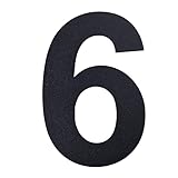 nanlyiau Edelstahl Hausnummer Hausnummer Anthrazit Höhe 5in/12.5 cm massivem Stahl in Anthrazit - RAL 7016,Witterungs- und korrosionsbeständig (7016 5in6)