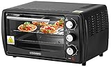 Mini Backofen 13 Liter | Pizzaofen | 60°-250°C | Timer | aufklappbares Krümelblech | Minibackofen | Backofen | Kleiner Backofen | 900 Watt