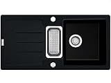 Franke Strata STG 651-86 Onyx Granit Küchenspüle Spülbecken Resteschale Schwarz