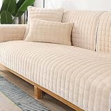 HanDucks Samt Sofaschoner Sofabezug 1 2 3 4 Sitzer, L Form 1/2/3/4 Sitzer, Sofa Überzug SofaÜberwurf rutschfest Sofa Couch Sofaüberwürfe