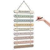 POTRAS Büro Positive Affirmations Wanddekoration: psychische Gesundheitserinnerungen, Therapie-Dekor, psychische Gesundheitserinnerungen, Holzwand, Therapie, Büro, Schild für Klassenzimmer, Zuhause