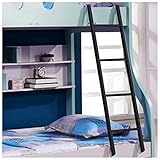 130 140 150 160 170 180 cm Etagenbett Leiter Mit Haken, Schwarz Wohnmobile Schlafzimmer Schlafsaal Hochbettleiter, Eisen Ersatzleiter (Size : Hook Style-1.16m/45.6')