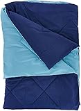 Amazon Basics Wende-Steppdecke, Mikrofaser, Marineblau/Blau, 220X240cm