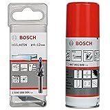Bosch Professional Stufenbohrer HSS-AlTiN mit 3-Flächen-Schaft (Ø 4-12 mm, 5 Stufen) + Universalschneideöl