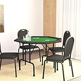 TALCUS Pokertisch Klapptisch Pokertisch 8 Spieler grün 108x108x75cm