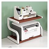 Druckerständer mit Stauraum Großer Druckerständer, Turn-N-Tube Display Rack, Desktop Multifunktionsdrucker Kopierer Scanner Regal Regal für Datei-Organizer (Color : Br