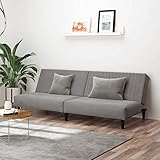 Goliraya 2-Sitzer Schlafsofa Sofa Schlaffunktion Tagesbett Klappsofa Bettsofa Bettcouch Couchgarnitur Wohnzimmercouch Couch Sofagarnitur Bett Polstersofa Hellgrau Samt, 1 Schlafsofa