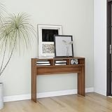 TECHPO Home Furniture Konsolentisch Eiche braun 105x30x80cm Größe Engineered Wood