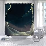 Duschvorhang mit Motiv Marmormuster Duschvorhang 200x220 Badezimmer Badevorhang 3D Digitaldruck 12 Haken Badezimmervorhang wasserdicht und schimmelfest