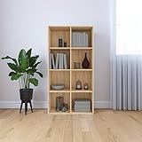 TOYOCC Regale, Bücherregale und Standregale, Bücherschrank, Sideboard, Sonoma-Eiche, 66 x 30 x 130 cm