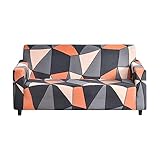 ZYHALOUK Sofabezug 2 Sitzer mit Armlehne, Elastischer Stretch Spandex Sofa Überwürfe Sofahusse Antirutsch Waschbar Couchbezug Hussen für Sofa Couch Sessel-O-2 Sitzer