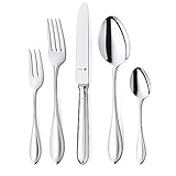 WMF Premiere Edelstahl Besteck Set 6 Personen, Essbesteck Set 30 teilig, Hohlheftmesser, Cromargan protect poliert, kratzbeständig, spülmaschinenfest