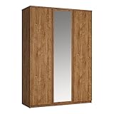 Lomadox Kleiderschrank 3-türig in Eiche Nb., B/H/T ca. 155,3/220/58 cm