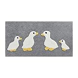 Puooifrty SüßE Ente Badezimmerteppich, Duschteppich, Maschinenwaschbar, Schnell Trocknend, Badematte für Badewanne, Dusche, Indoor-Durable FußMatte