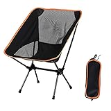 PUROXX Ultraleichter Campingstuhl, tragbarer Klapp-Campingstuhl für den Außenbereich, ultraleichte Klappstühle, tragbarer Angelstuhl, für Camping, Rucksackreisen, Wandern