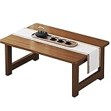 JHLP Tatami Klapptisch aus Massivholz – vielseitiger kleiner Teetisch für Bett, Erkerfenster, Arbeitsschreibtisch – niedriger Tisch mit Bambus-Kang-Design