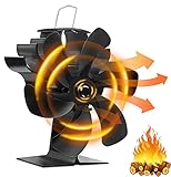 Kaminventilator mit 6 Blättern, 6 Flügel-Ofenventilator Stromloser Leiser Betrieb, Wärmebetriebene Ofenventilator Kaminofen — Magnetischer Kaminventilator für Kaminofen Holzöfen