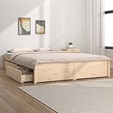 ZEYUAN Bett mit Schubladen, Betten, Bettgestell, Bed Frame, Jugendbett, Betten Für Teenager, Schlafzimmer Bett, 140x200 cm