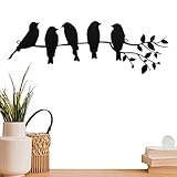angxiong Vogel Art Wanddeko - Rustikaler Vogeldekor im Freien | Dekofigur Vogel Silhouette stehende Kunstskulptur aus Metall für Außendekorationen Hinterhofteich