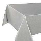Tischdeckenshop24 Tischdecke VIENNE grau, wasserabweisend, schmutzabweisend, für das ganze Jahr, rechteckig 140x280 cm